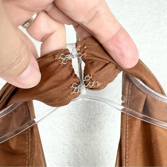 NWT Galina Signature Beaded Belt Chiffon Halter A-Line Bodice Cutout Gown - 22 - Picture 14 of 16